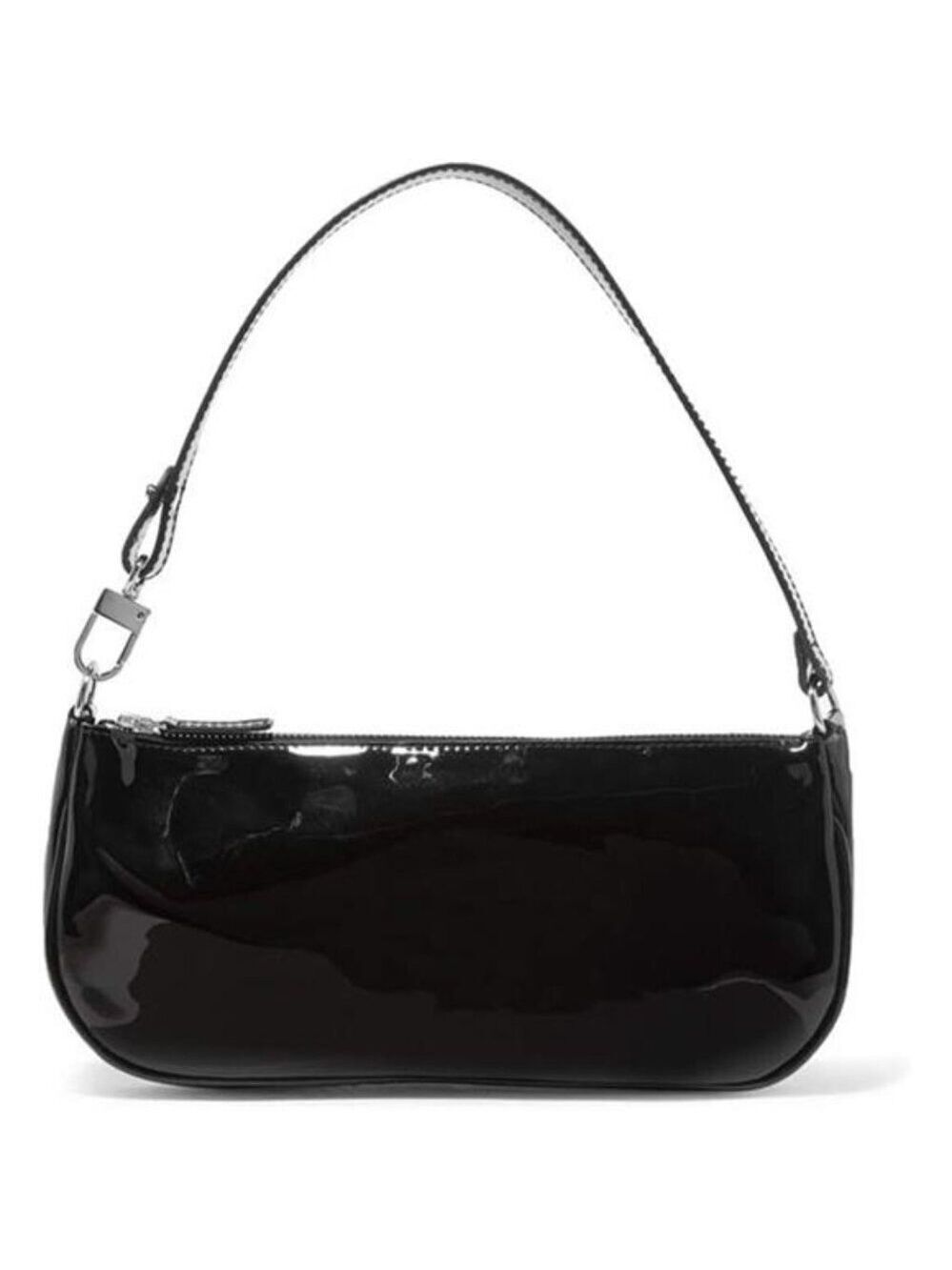 Black Patent Leather Clutch Purse Shoulder Bag Evening Handbag Wedding Party
